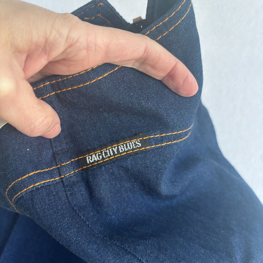 VTG Rag City Blues Los Angeles Zip Around Jeans Womens 26x36 USA Made 70s Disco - Picture 7 of 14